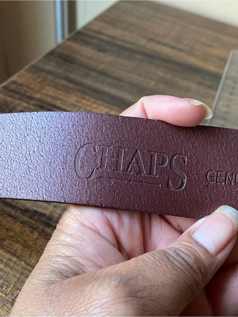 Chaps Leather Belt, 42”